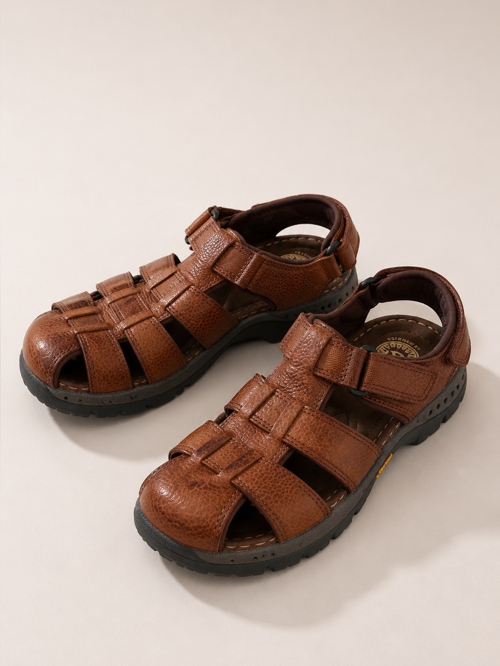 Earth Spirit Brown Leather Fisherman Sandals Men’s 9.5 Comfort Outdoor Casual